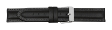 Lederuhrarmband Chrono, Farbe schwarz, wasserabweisend
