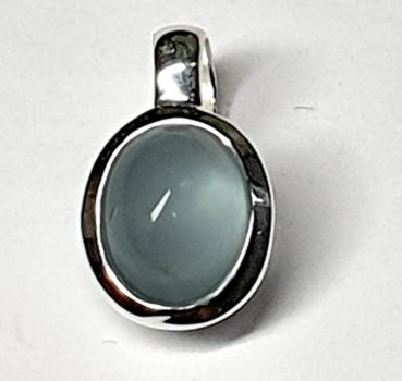 Silber Anhänger mit Aquamarin 6x8mm