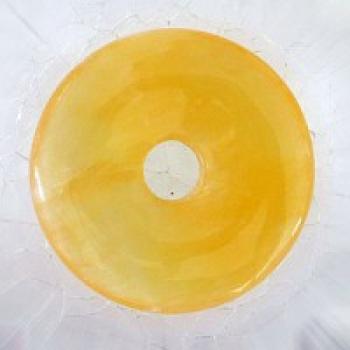 Donut 30 mm - Steinsorte Calcit orange
