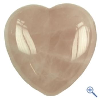 Gebohrtes glattes Herz - Steinsorte Rosenquarz