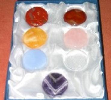 Kleines Edelstein Chakra-Set mit 7 edlen Chakren-Steinsorten