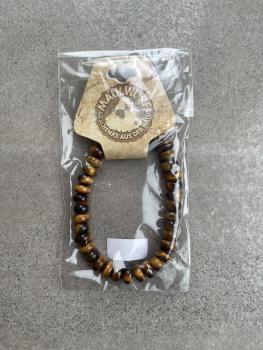 Armband Button - Steinsorte Tigerauge 8mm