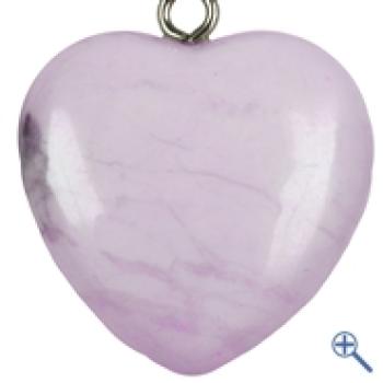 Schlüsselanhänger Herz - Steinsorte Amethyst