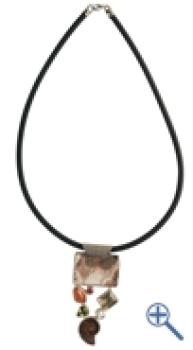 Kautschuk-Reif schwarz mit 925er Silberverschluß, ca. 4 mm Stärke, 40 cm Länge