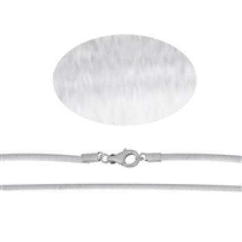 Kautschuk-Reif transparent mit 925er Silberverschluß, ca. 2 mm Stärke, 42 cm Länge