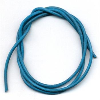 Kräftiges Lederband aus Rindsleder, Hellblau, 1 Stück à 100 cm