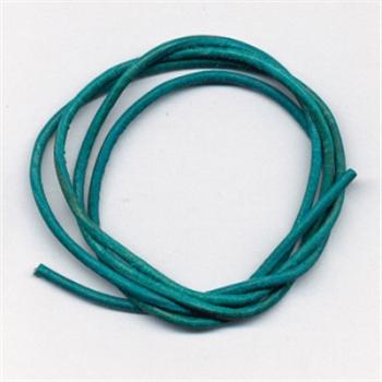 Kräftiges Lederband aus Rindsleder, Türkis, 1 Stück à 100 cm