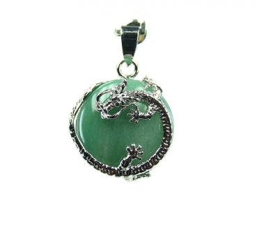 Drachen Anhänger Button - Steinsorte Aventurin