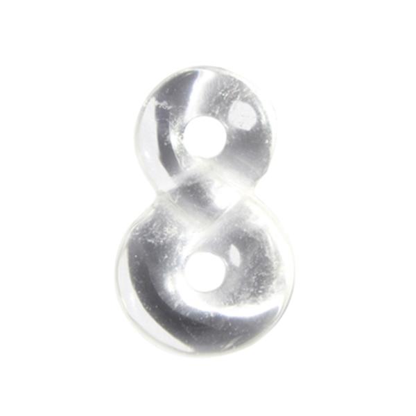 Halsreifteil Unendlichkeit - Steinsorte Bergkristall 4cm
