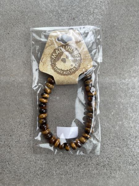 Armband Button - Steinsorte Tigerauge 8mm