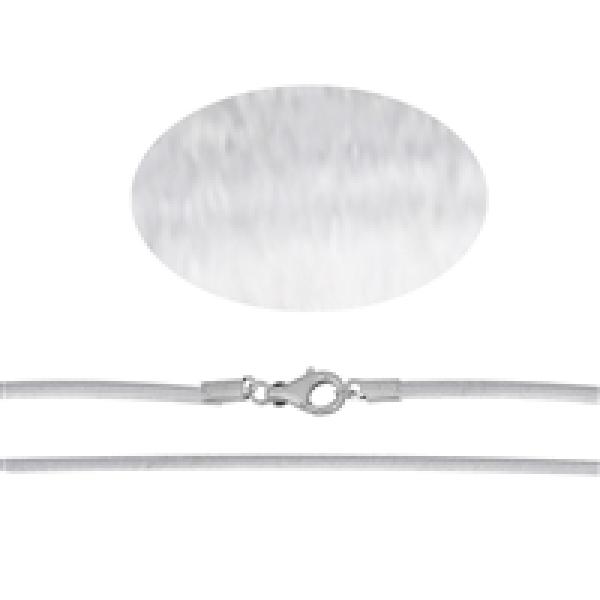 Kautschuk-Reif transparent mit 925er Silberverschluß, ca. 2 mm Stärke, 42 cm Länge