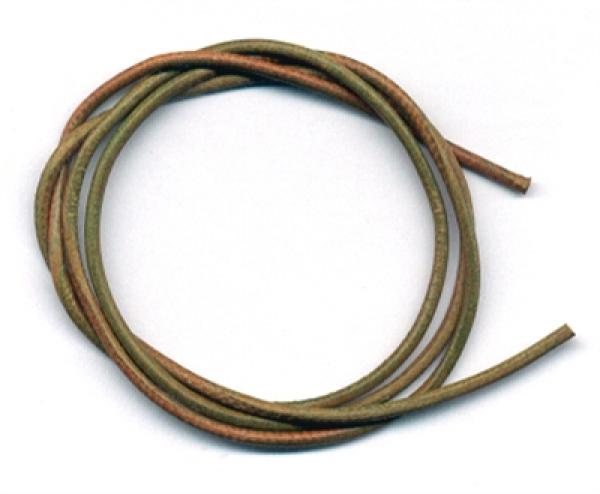 Kräftiges Lederband aus Rindsleder, Khaki, 1 Stück à 100 cm